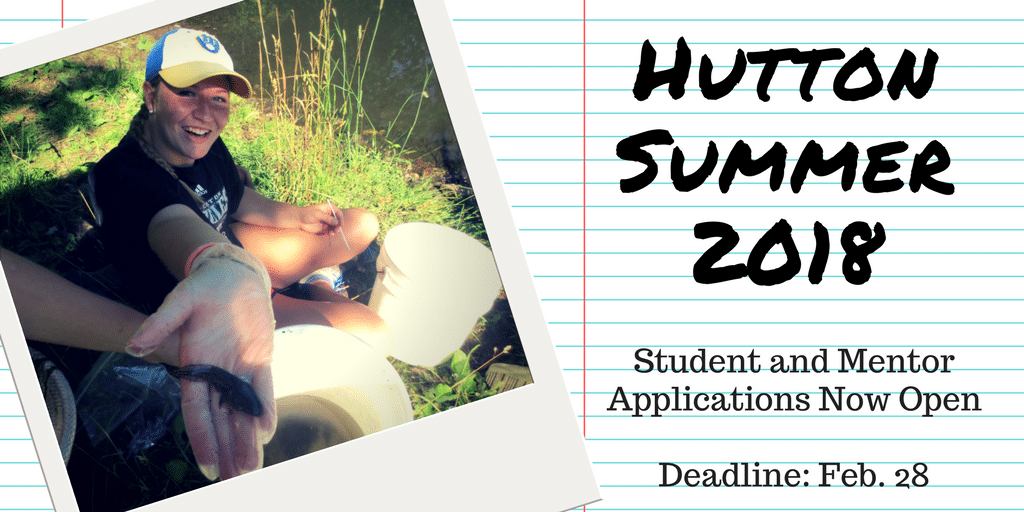 Hutton Program 2018 Applications Now Being Accepted