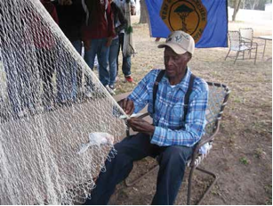 Captain Legree, the oldest GGFA member, at the Gullah/Geechee Seafood Festival.