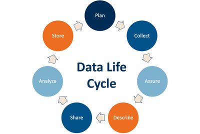 The data life cycle. Credit: Image created by JMD, 2015. 
