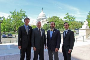 The AFS Policy Team on Capitol Hill: Policy Intern Zach Steffensmeier, Policy Director Tom Bigford, Policy Analyst Taylor Pool, and Policy Intern Marcos Holland.