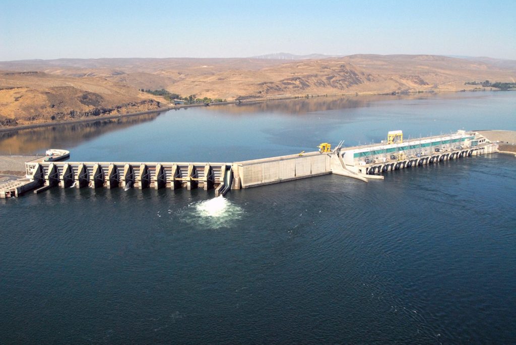Wanapum Dam was one of the largest dams built with this type of design. Photo credit: Todd N. Pearsons.