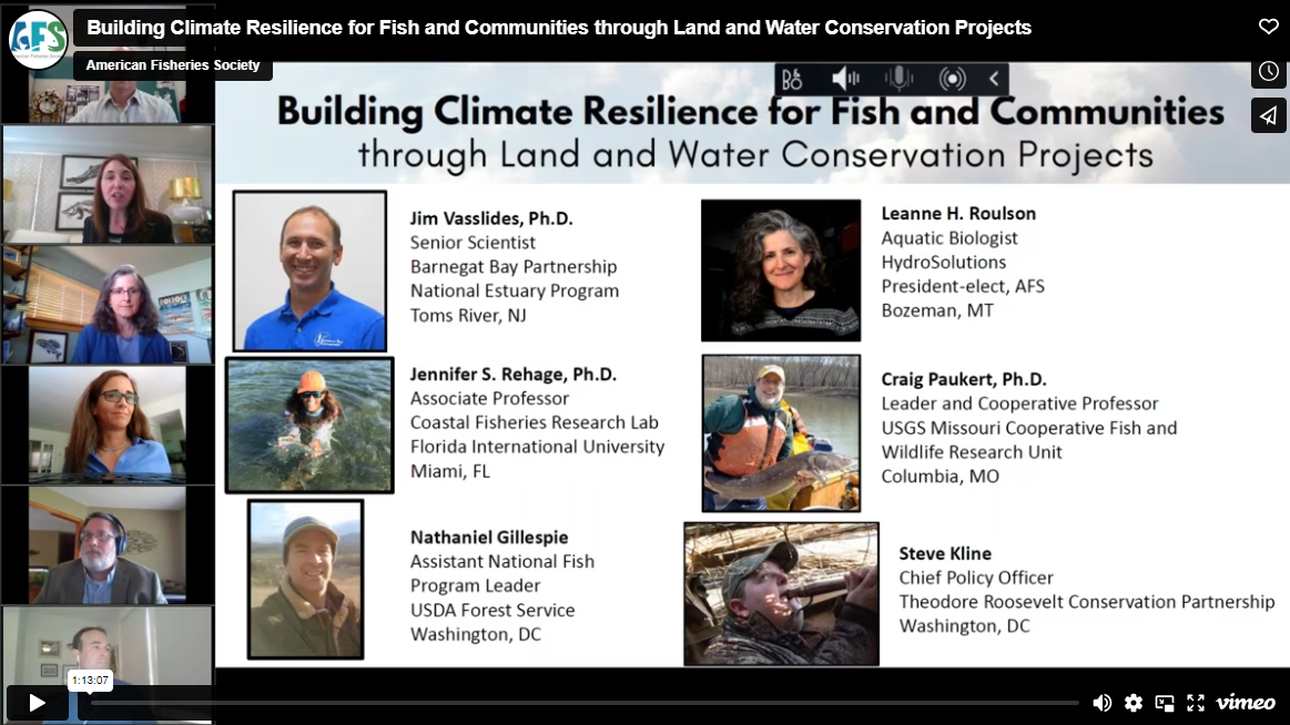 Building Climate Resilience for Fish and Communities through Land and Water Conservation Projects